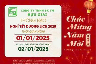 Lịch Nghỉ Tết Dương Lịch 2025 - Bao Bì Nhựa Hựu Giai