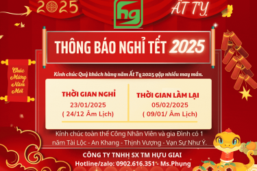 Lịch Nghỉ Tết Nguyên Đán 2025 - Công Ty Bao Bì Hựu Giai